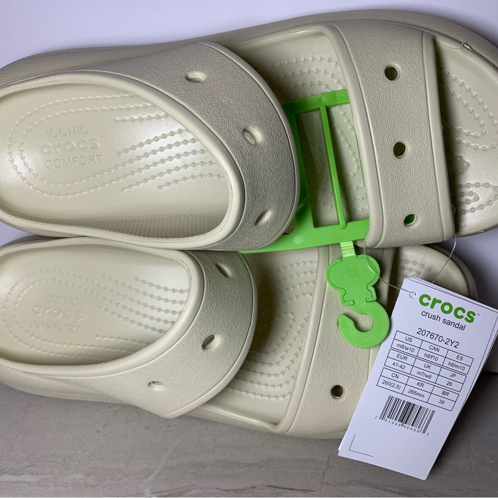 Crocs Crush most comfortable Crocs ever! Creamcolor Men sz 8/ Women 10 New w tag